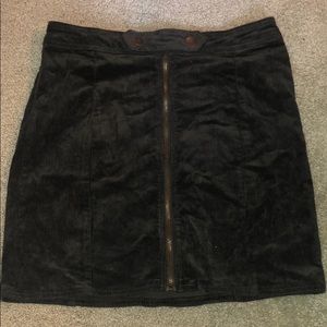 Green corduroy skirt